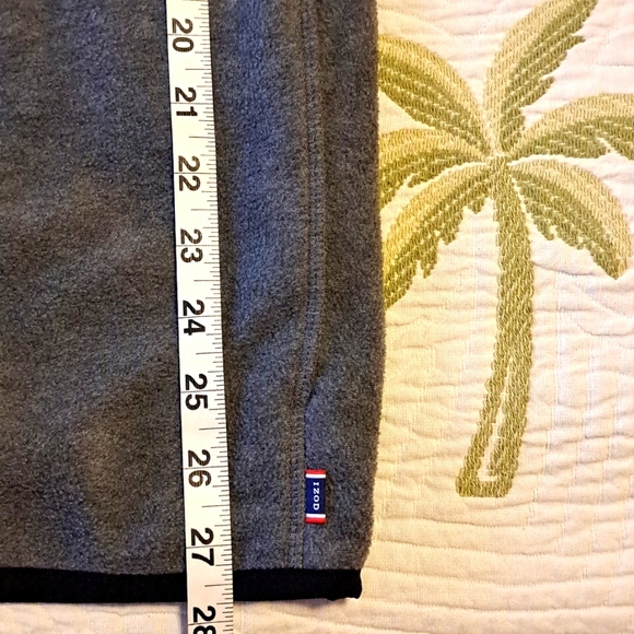 Izod Fleece Vest Gray With Black Trim UNISEX Medium - Picture 9 of 11